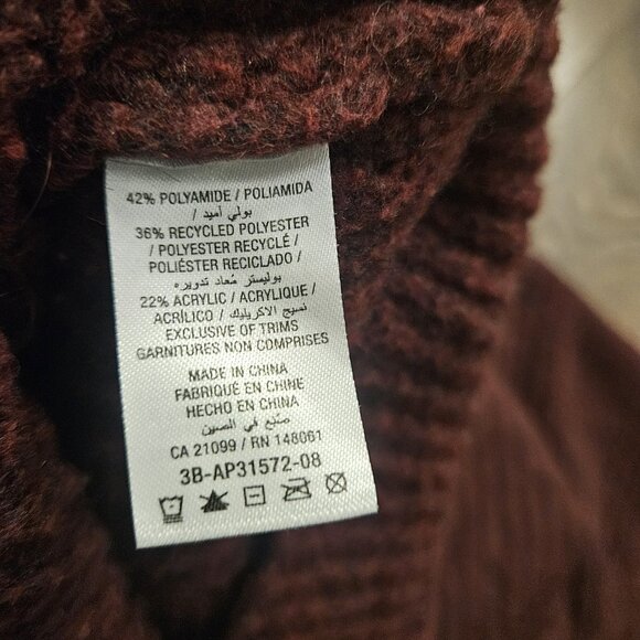 💥$5 ADD ON - Ardene Women's Burgundy Knit Chunky Oversize Comfy Sweater Size S - Picture 10 of 10